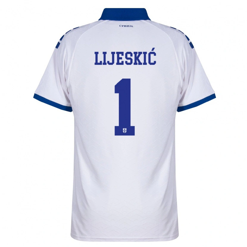 Danxen Dámské Srbsko Luka Lijeskic #1 Námořnická Bílá Červená Daleko Hráčské Dresy 26-28 Dres
