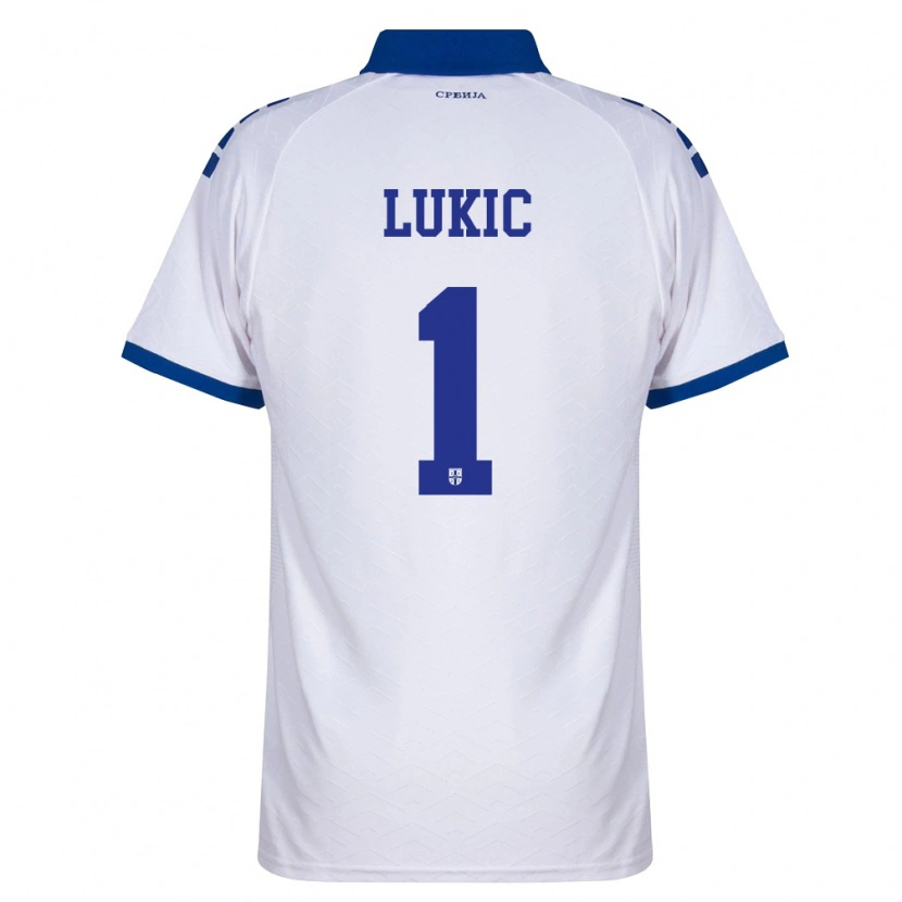 Danxen Dámské Srbsko Ognjen Lukic #1 Námořnická Bílá Červená Daleko Hráčské Dresy 26-28 Dres