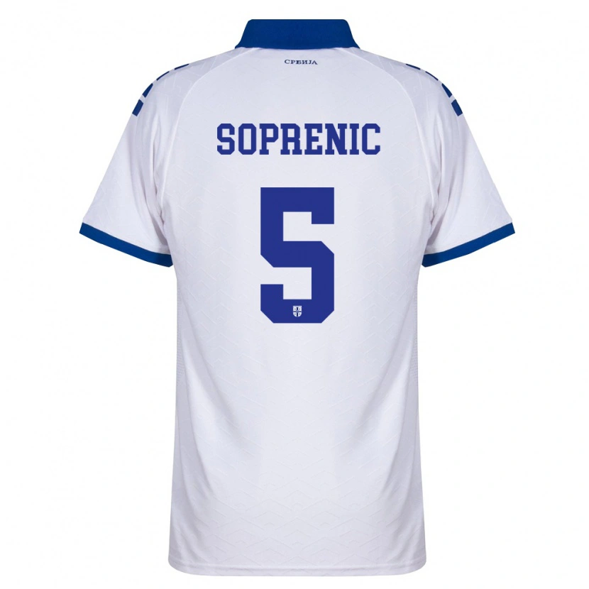 Danxen Dámské Srbsko Milos Soprenic #5 Námořnická Bílá Červená Daleko Hráčské Dresy 26-28 Dres
