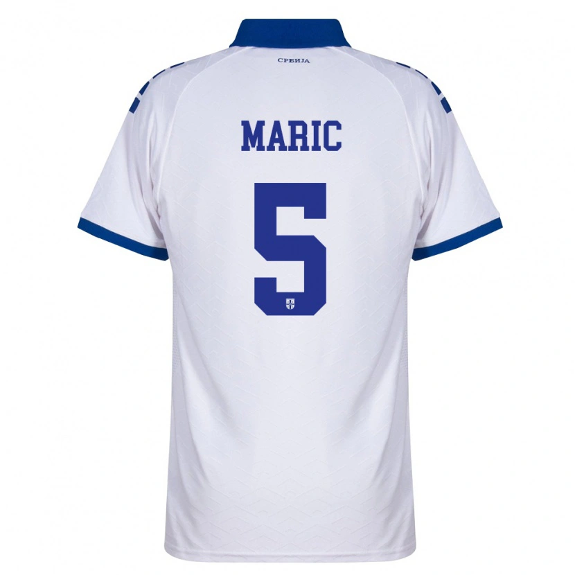 Danxen Dámské Srbsko Andrew Maric #5 Námořnická Bílá Červená Daleko Hráčské Dresy 26-28 Dres