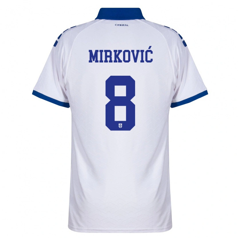 Danxen Dámské Srbsko Nemanja Mirkovic #8 Námořnická Bílá Červená Daleko Hráčské Dresy 26-28 Dres