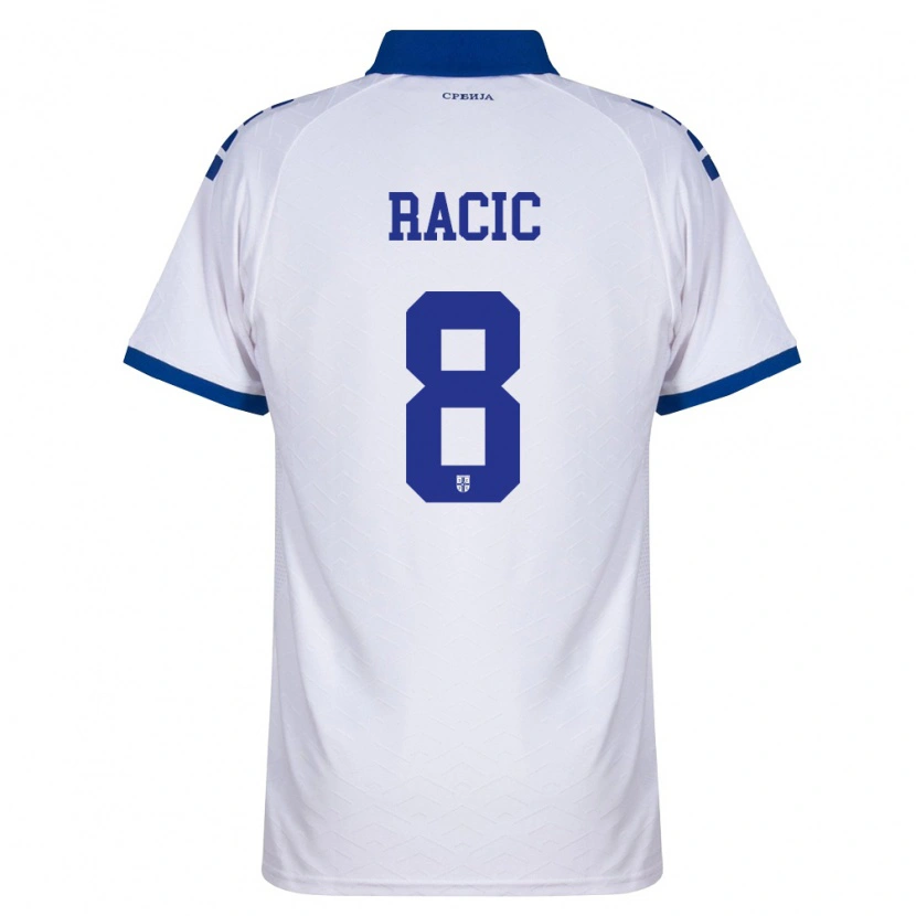 Danxen Dámské Srbsko Uros Racic #8 Námořnická Bílá Červená Daleko Hráčské Dresy 26-28 Dres