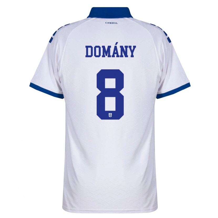 Danxen Dámské Srbsko Bence Domány #8 Námořnická Bílá Červená Daleko Hráčské Dresy 26-28 Dres