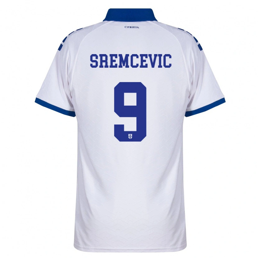 Danxen Dámské Srbsko Uros Sremcevic #9 Námořnická Bílá Červená Daleko Hráčské Dresy 26-28 Dres