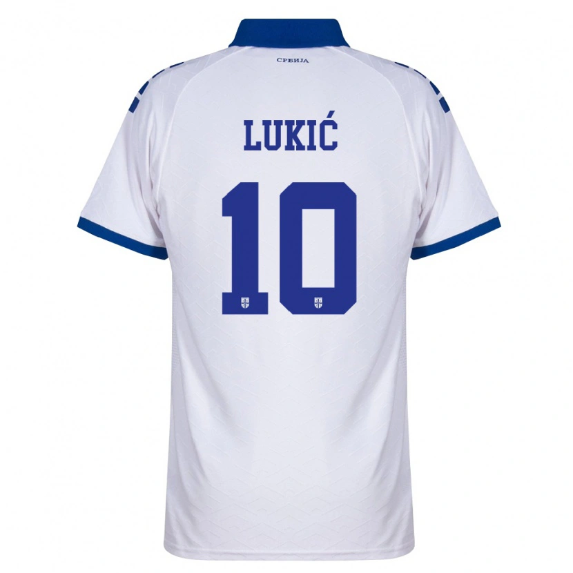 Danxen Dámské Srbsko Saša Lukić #10 Námořnická Bílá Červená Daleko Hráčské Dresy 26-28 Dres