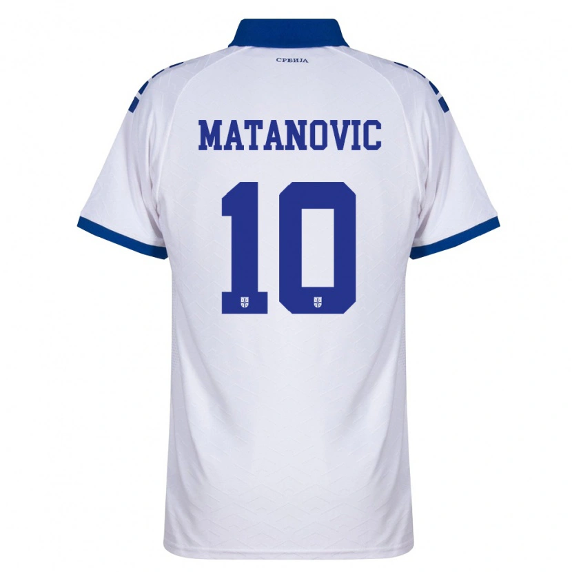 Danxen Dámské Srbsko Ognjen Matanovic #10 Námořnická Bílá Červená Daleko Hráčské Dresy 26-28 Dres