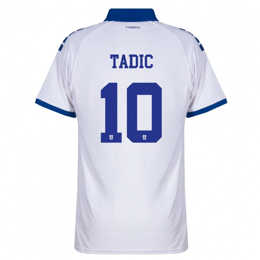 Danxen Dámské Srbsko Dusan Tadic #10 Námořnická Bílá Červená Daleko Hráčské Dresy 26-28 Dres