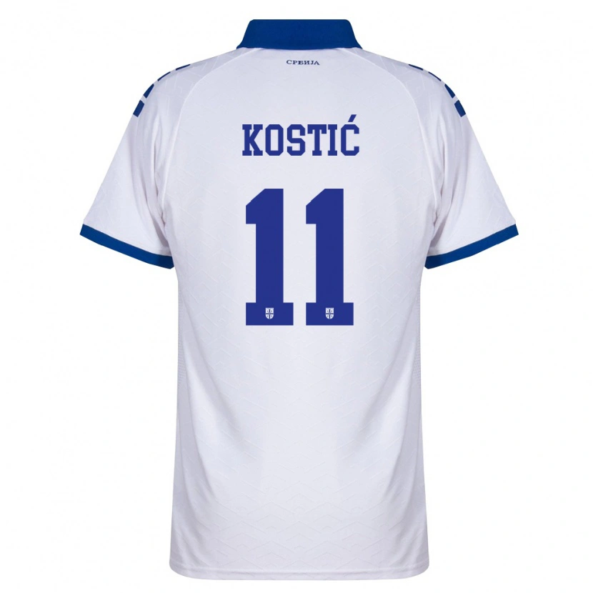 Danxen Dámské Srbsko Filip Kostić #11 Námořnická Bílá Červená Daleko Hráčské Dresy 26-28 Dres