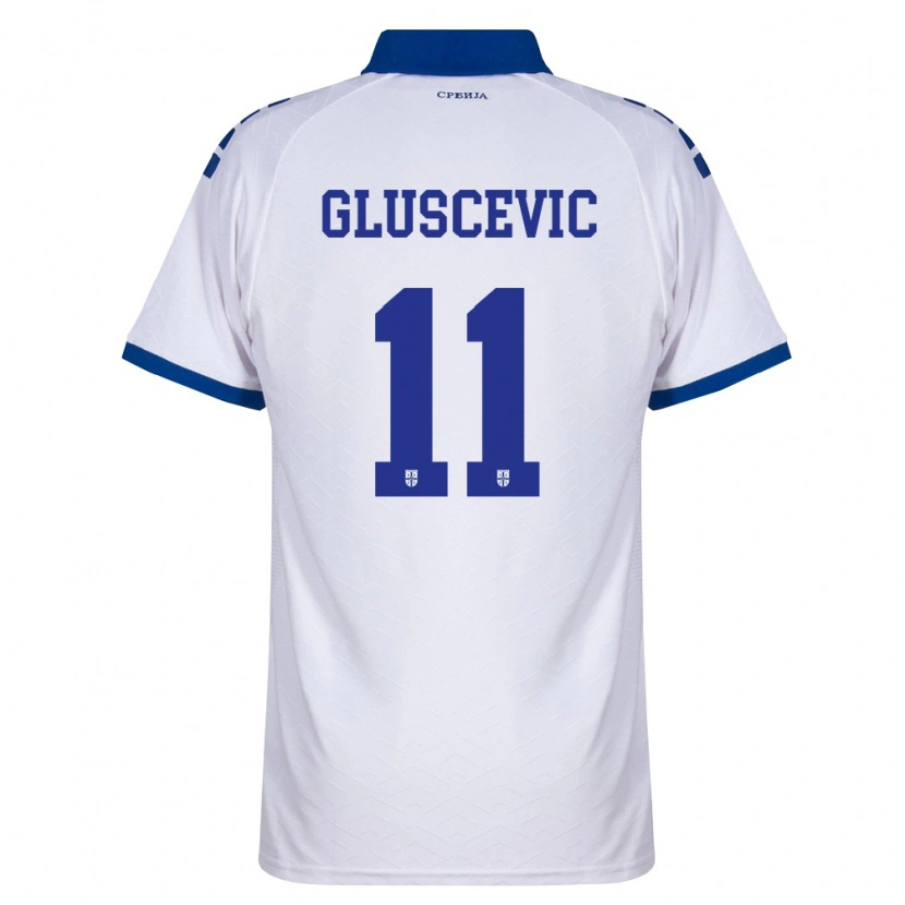 Danxen Dámské Srbsko Matija Gluscevic #11 Námořnická Bílá Červená Daleko Hráčské Dresy 26-28 Dres