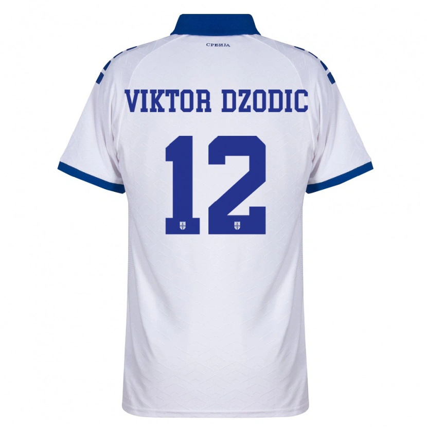 Danxen Dámské Srbsko Viktor Dzodic #12 Námořnická Bílá Červená Daleko Hráčské Dresy 26-28 Dres