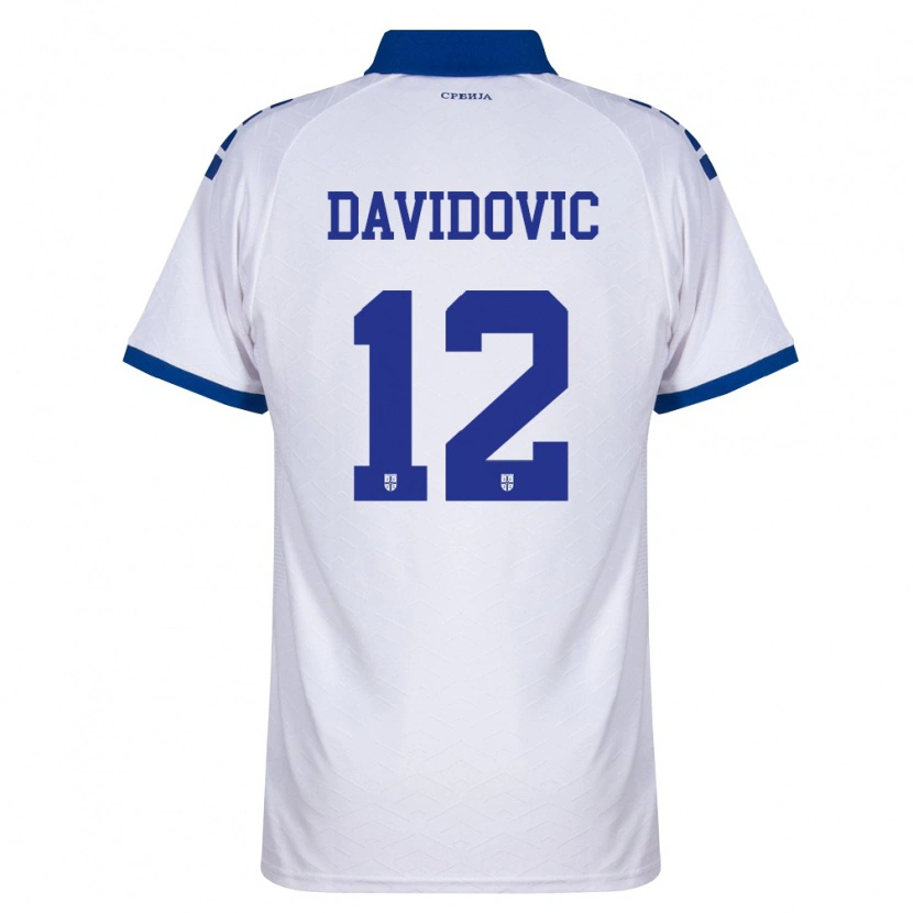 Danxen Dámské Srbsko Vuk Davidovic #12 Námořnická Bílá Červená Daleko Hráčské Dresy 26-28 Dres