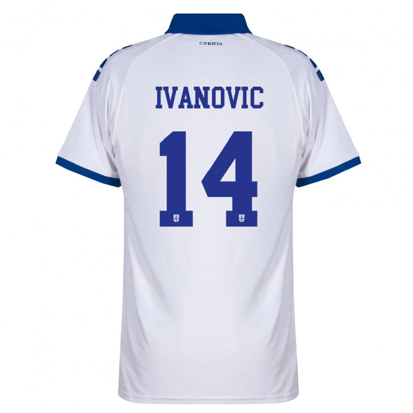 Danxen Dámské Srbsko Leon Ivanovic #14 Námořnická Bílá Červená Daleko Hráčské Dresy 26-28 Dres