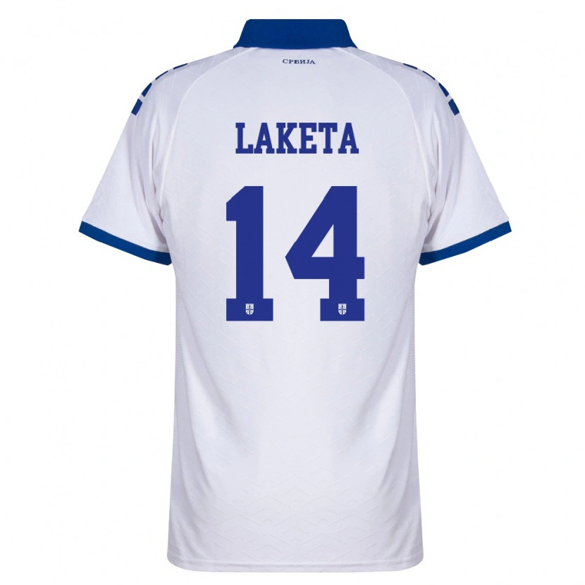 Danxen Dámské Srbsko Andrija Laketa #14 Námořnická Bílá Červená Daleko Hráčské Dresy 26-28 Dres