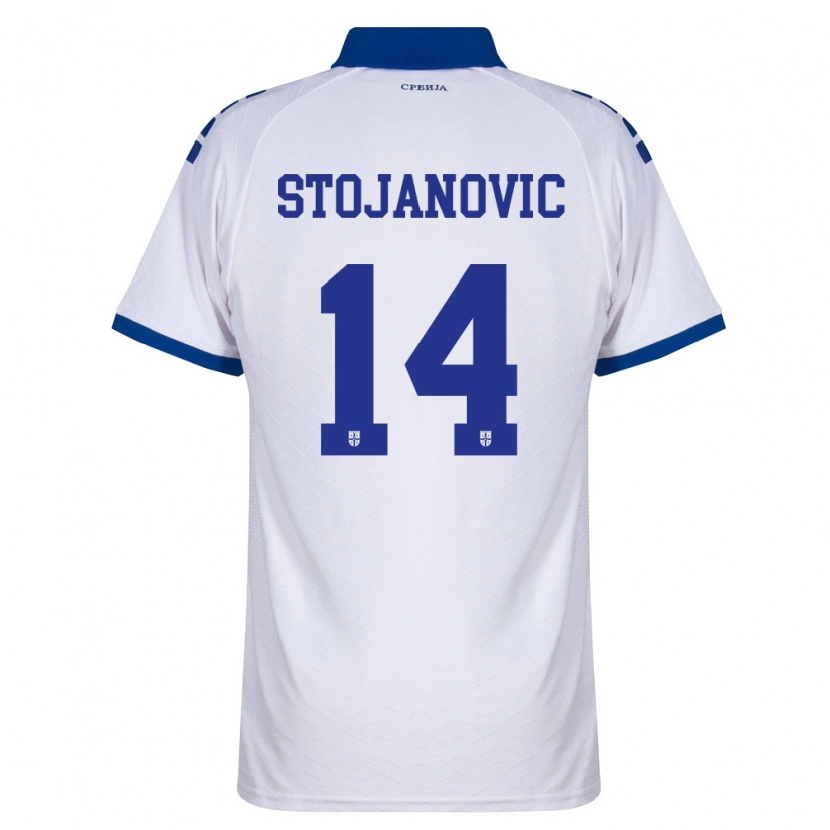 Danxen Dámské Srbsko Matija Stojanovic #14 Námořnická Bílá Červená Daleko Hráčské Dresy 26-28 Dres