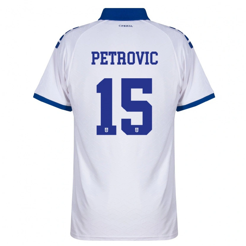 Danxen Dámské Srbsko Bogdan Petrovic #15 Námořnická Bílá Červená Daleko Hráčské Dresy 26-28 Dres