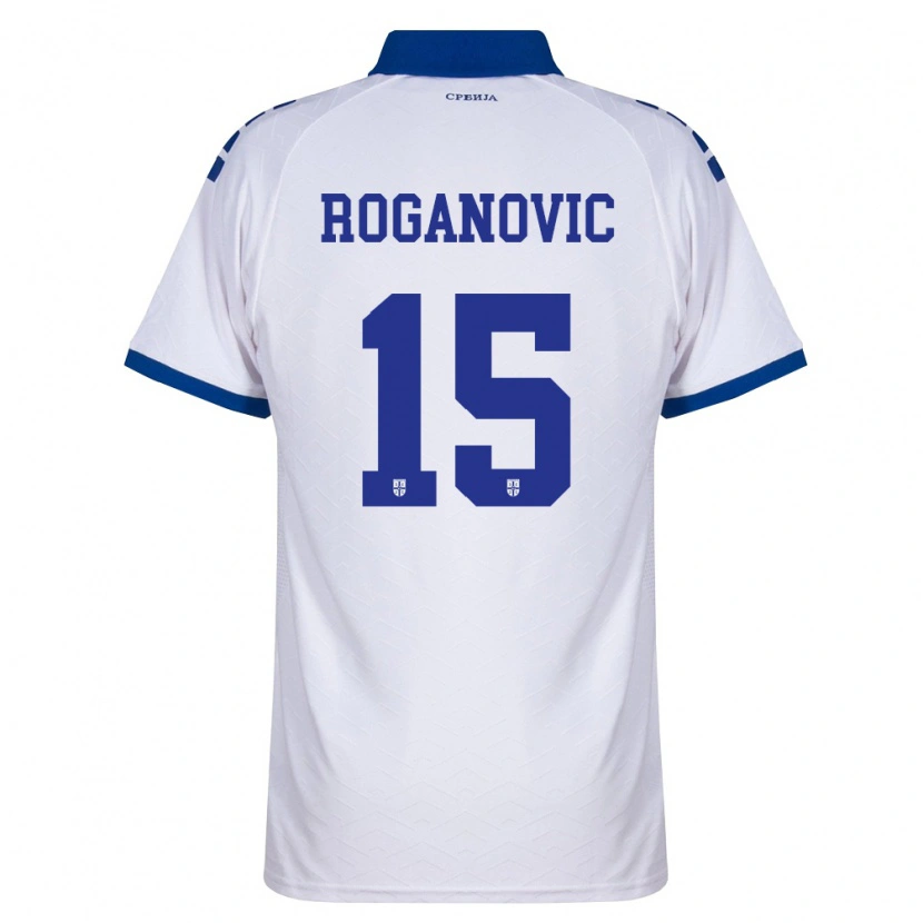 Danxen Dámské Srbsko Vuk Roganovic #15 Námořnická Bílá Červená Daleko Hráčské Dresy 26-28 Dres