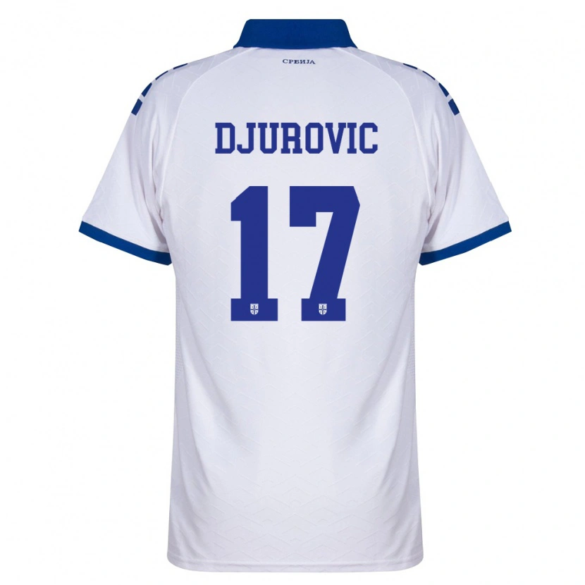 Danxen Dámské Srbsko Stefan Djurovic #17 Námořnická Bílá Červená Daleko Hráčské Dresy 26-28 Dres