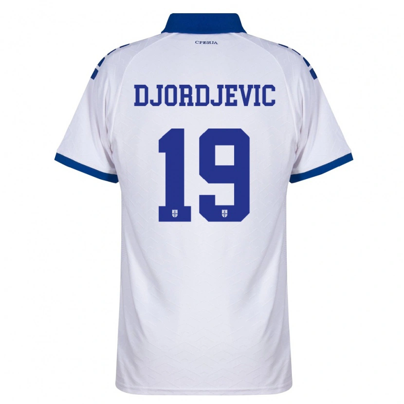 Danxen Dámské Srbsko Luka Djordjevic #19 Námořnická Bílá Červená Daleko Hráčské Dresy 26-28 Dres