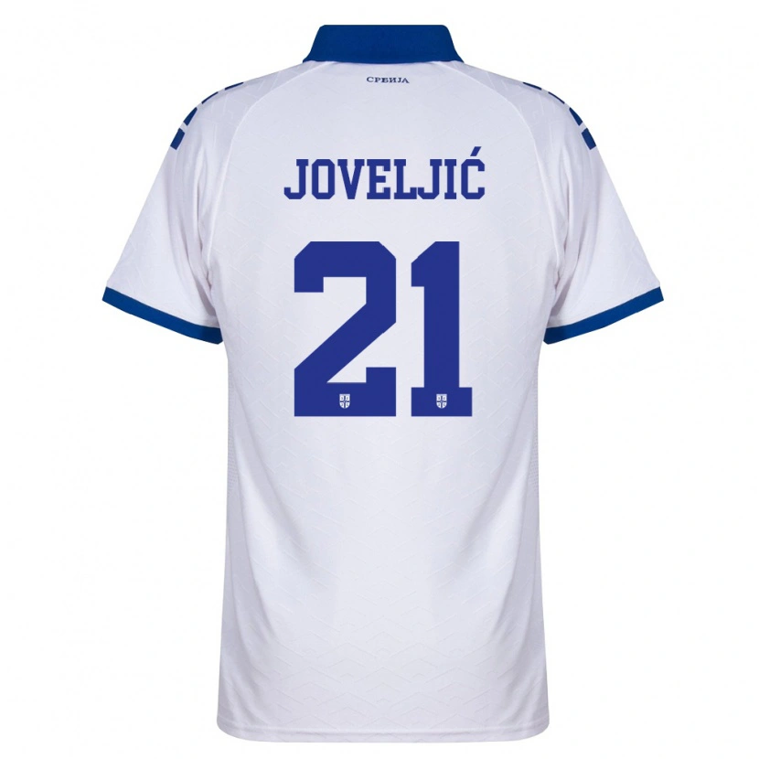 Danxen Dámské Srbsko Dejan Joveljić #21 Námořnická Bílá Červená Daleko Hráčské Dresy 26-28 Dres