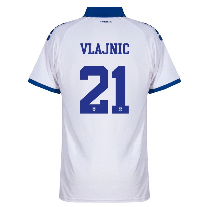 Danxen Dámské Srbsko Tyla Jay Vlajnic #21 Námořnická Bílá Červená Daleko Hráčské Dresy 26-28 Dres