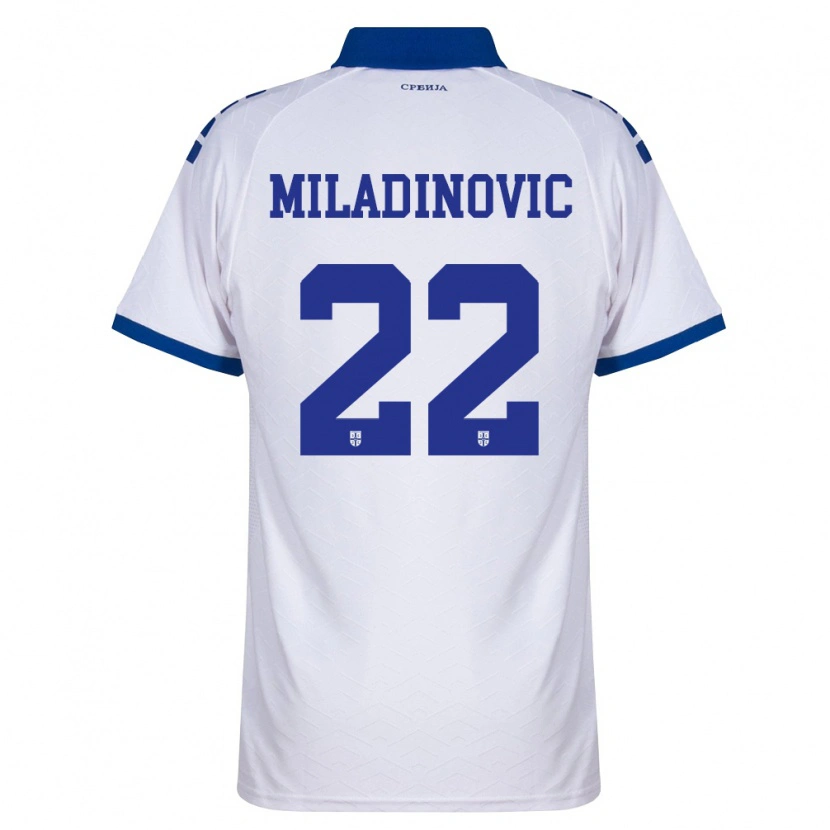 Danxen Dámské Srbsko Igor Miladinovic #22 Námořnická Bílá Červená Daleko Hráčské Dresy 26-28 Dres