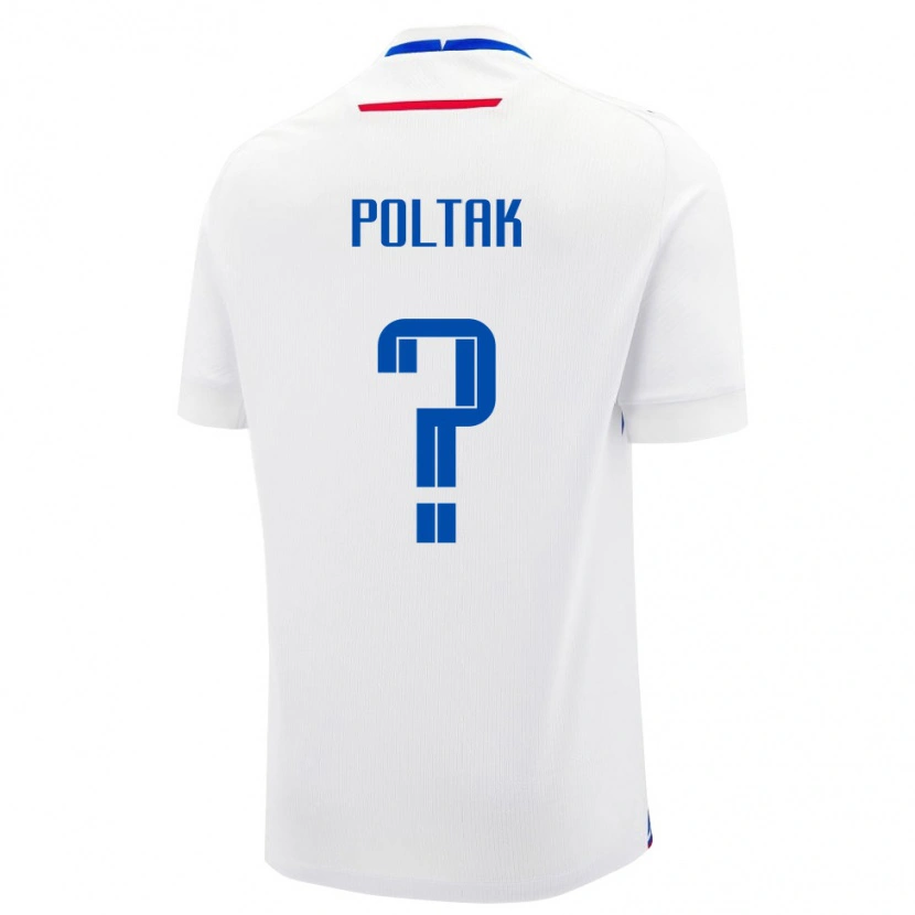 Danxen Dámské Slovensko David Poltak #0 Bílá Modrá Daleko Hráčské Dresy 26-28 Dres
