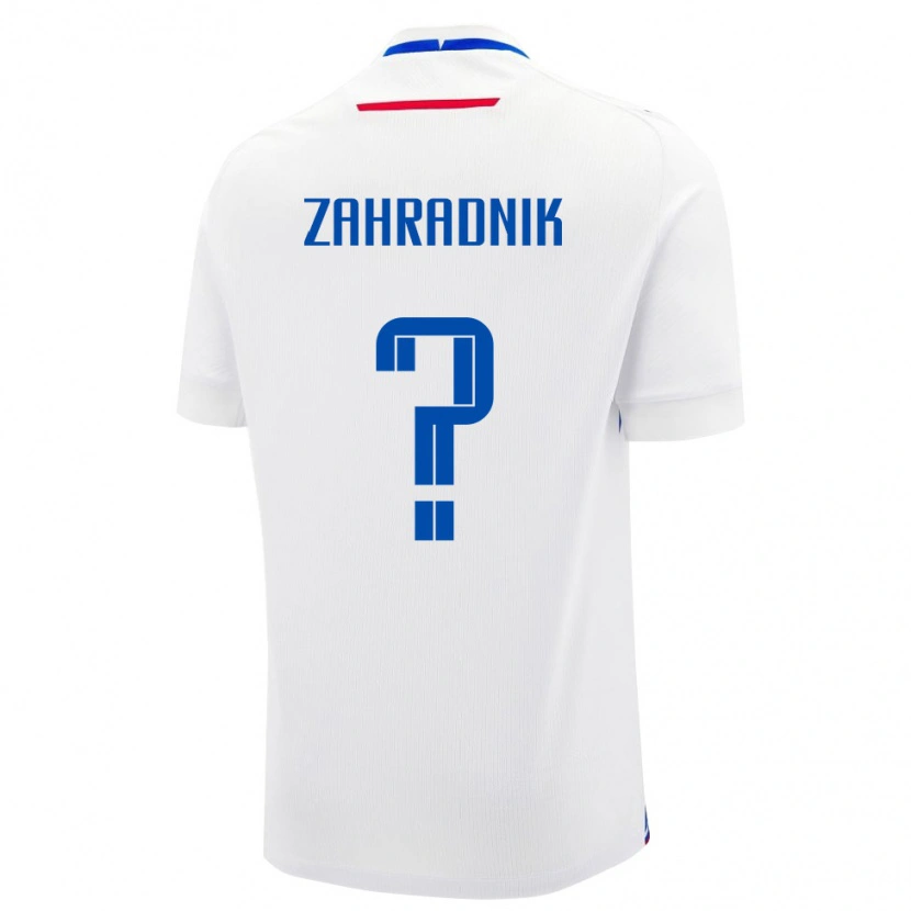 Danxen Dámské Slovensko Oleg Zahradnik #0 Bílá Modrá Daleko Hráčské Dresy 26-28 Dres