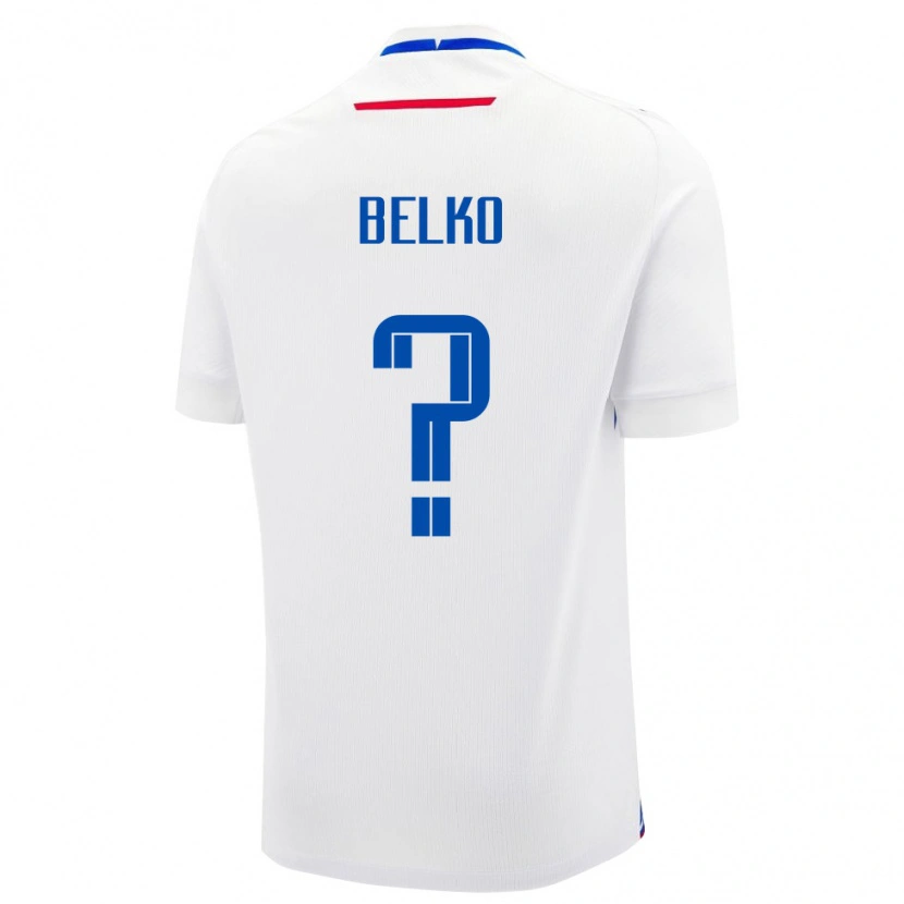 Danxen Dámské Slovensko Lubomir Belko #0 Bílá Modrá Daleko Hráčské Dresy 26-28 Dres