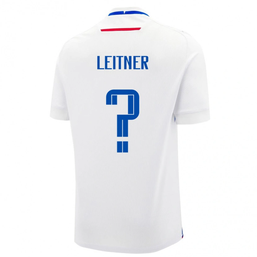 Danxen Dámské Slovensko Patrik Leitner #0 Bílá Modrá Daleko Hráčské Dresy 26-28 Dres