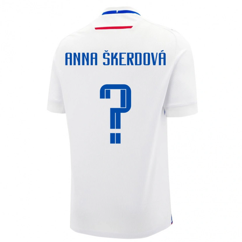 Danxen Dámské Slovensko Sofia Anna Škerdová #0 Bílá Modrá Daleko Hráčské Dresy 26-28 Dres