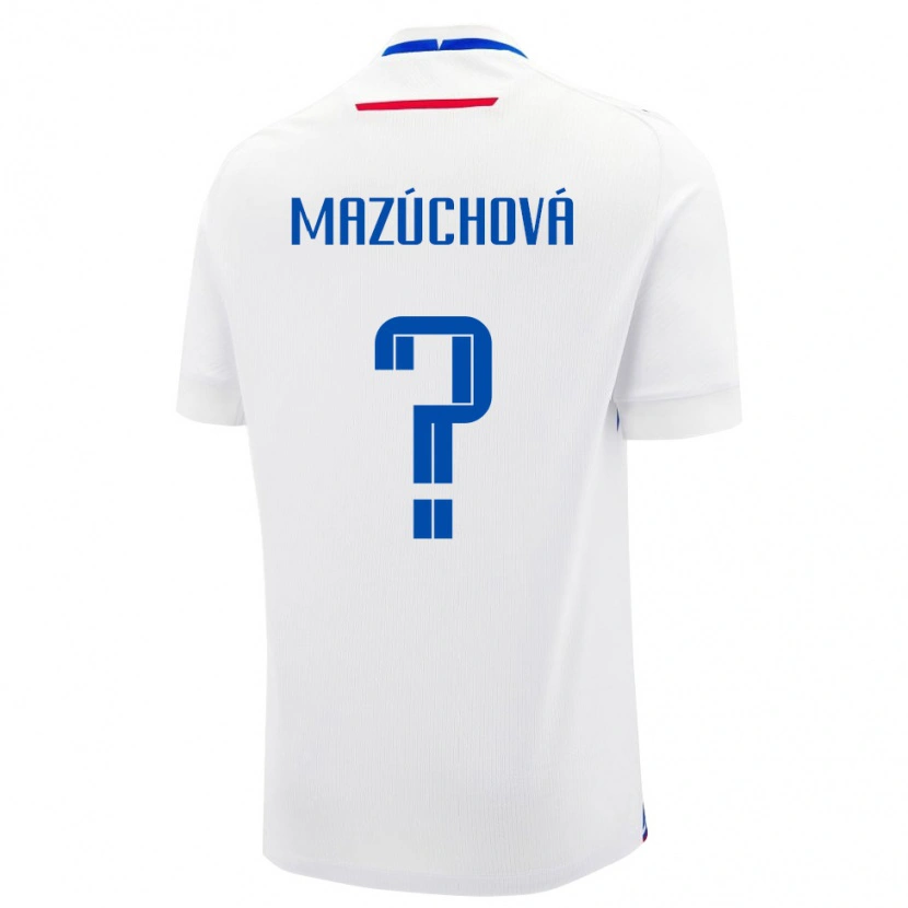 Danxen Dámské Slovensko Lenka Mazúchová #0 Bílá Modrá Daleko Hráčské Dresy 26-28 Dres