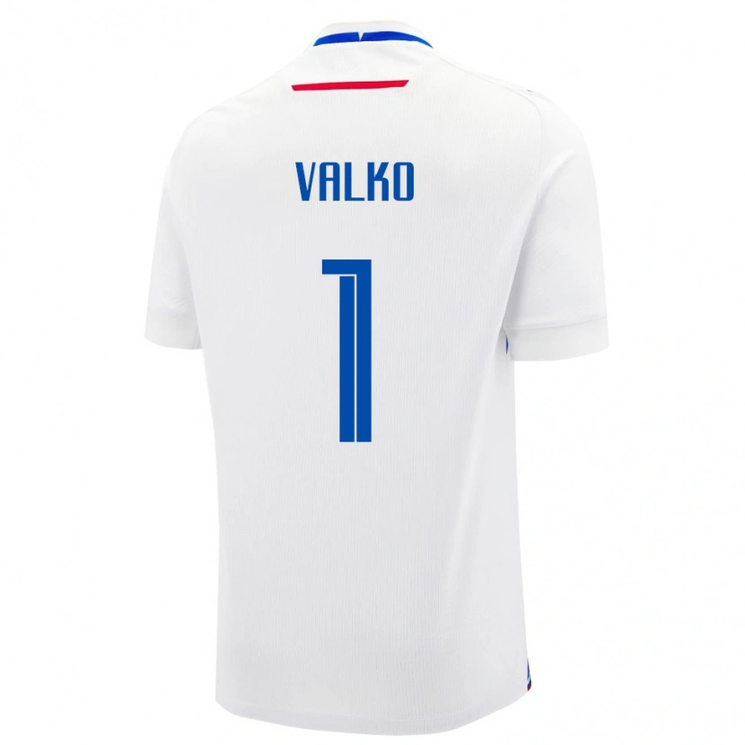Danxen Dámské Slovensko Bruno Valko #1 Bílá Modrá Daleko Hráčské Dresy 26-28 Dres