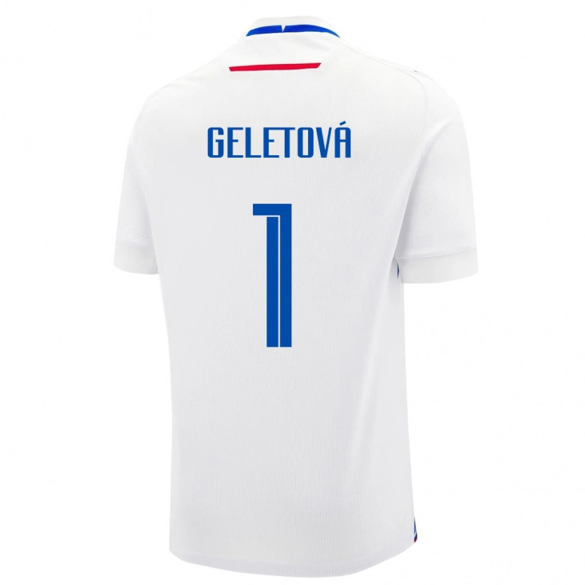 Danxen Dámské Slovensko Martina Geletová #1 Bílá Modrá Daleko Hráčské Dresy 26-28 Dres