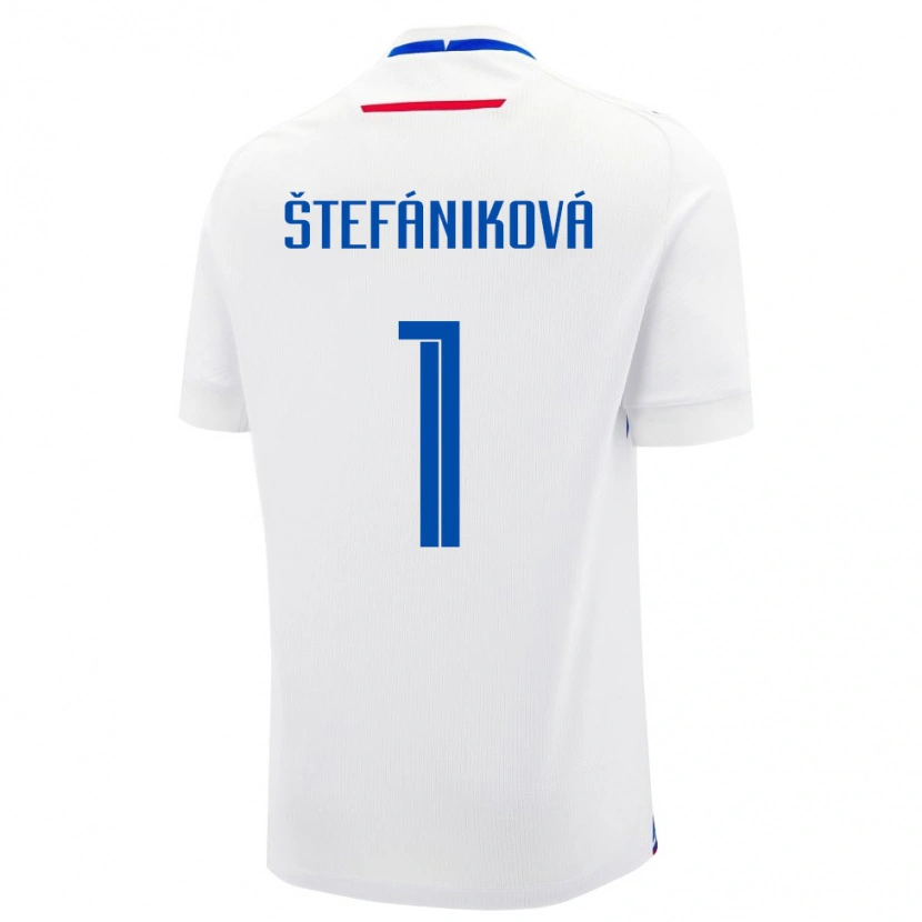 Danxen Dámské Slovensko Marína Štefániková #1 Bílá Modrá Daleko Hráčské Dresy 26-28 Dres