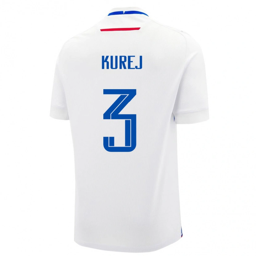 Danxen Dámské Slovensko Nicolas Kurej #3 Bílá Modrá Daleko Hráčské Dresy 26-28 Dres