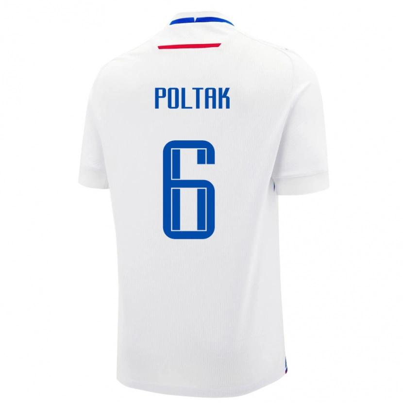 Danxen Dámské Slovensko Filip Poltak #6 Bílá Modrá Daleko Hráčské Dresy 26-28 Dres
