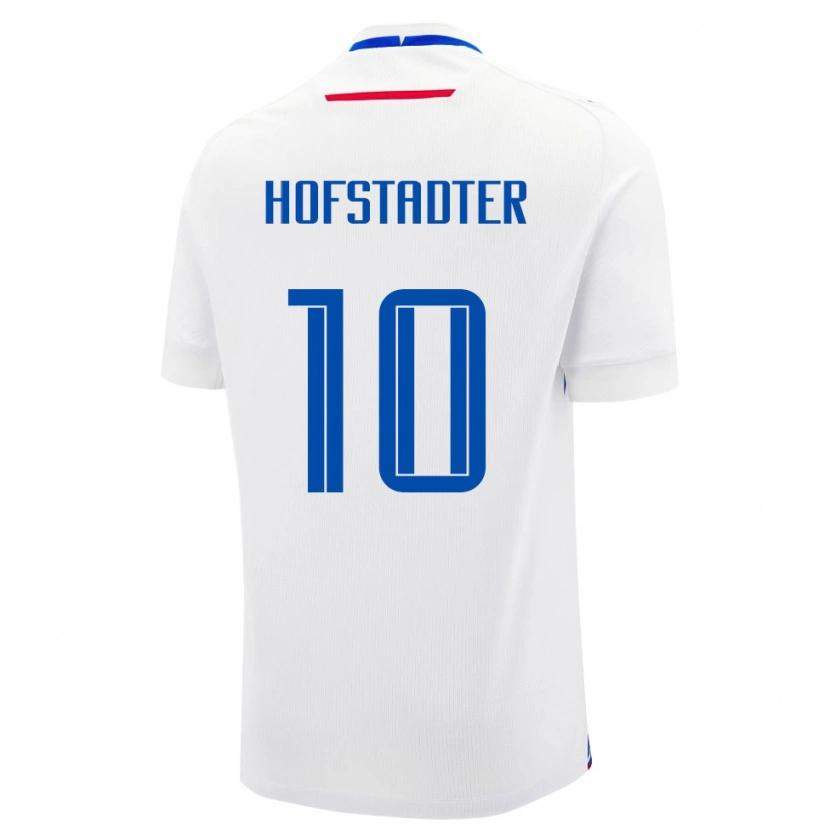 Danxen Dámské Slovensko Leo Hofstädter #10 Bílá Modrá Daleko Hráčské Dresy 26-28 Dres