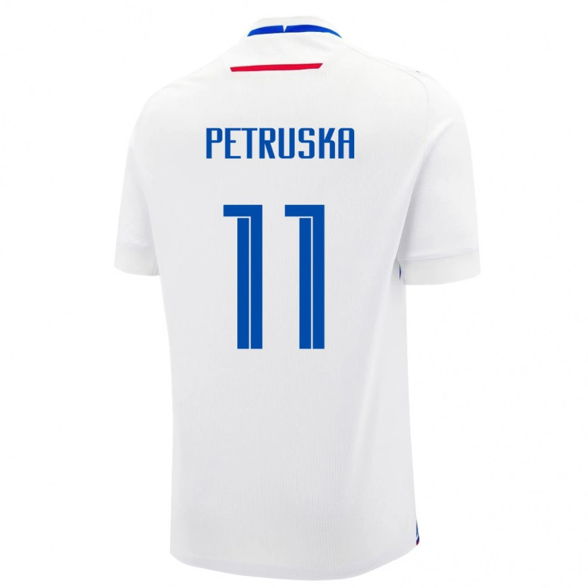 Danxen Dámské Slovensko Robert Petruska #11 Bílá Modrá Daleko Hráčské Dresy 26-28 Dres