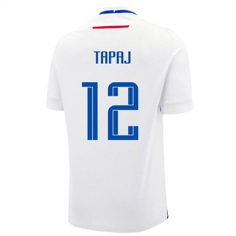Danxen Dámské Slovensko Dominik Tapaj #12 Bílá Modrá Daleko Hráčské Dresy 26-28 Dres