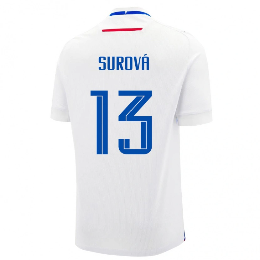 Danxen Dámské Slovensko Aneta Surová #13 Bílá Modrá Daleko Hráčské Dresy 26-28 Dres