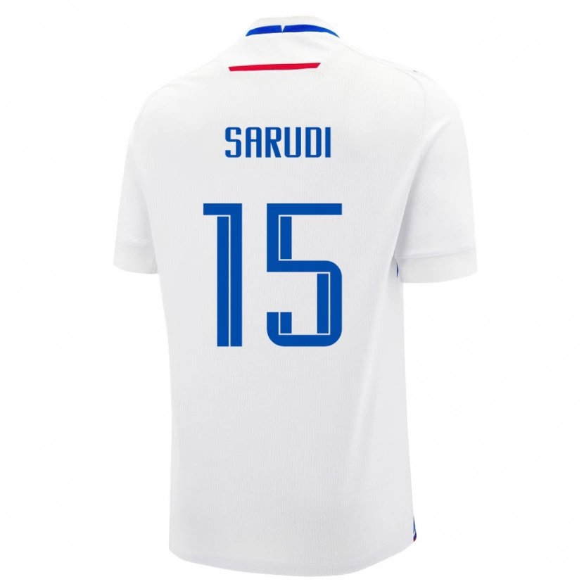 Danxen Dámské Slovensko Samuel Sarudi #15 Bílá Modrá Daleko Hráčské Dresy 26-28 Dres