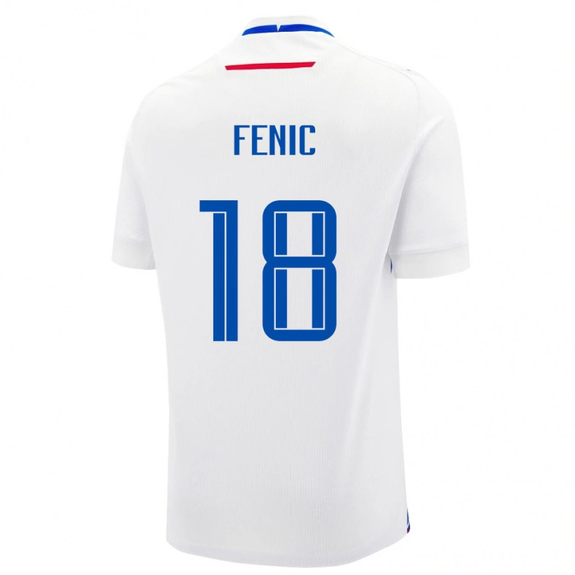 Danxen Dámské Slovensko Oliver Fenic #18 Bílá Modrá Daleko Hráčské Dresy 26-28 Dres