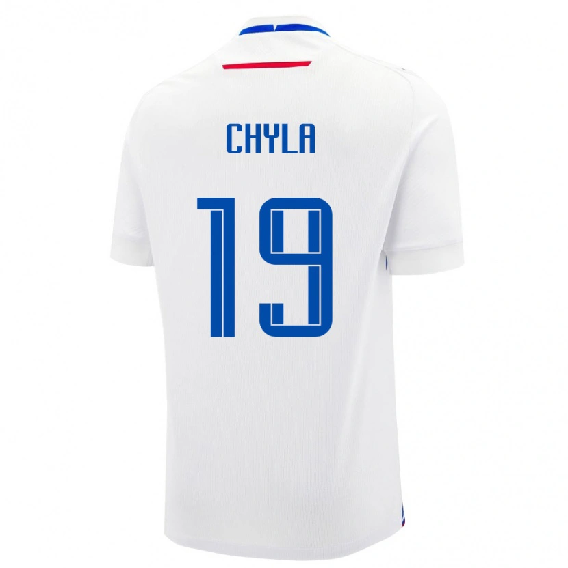 Danxen Dámské Slovensko Vincent Chyla #19 Bílá Modrá Daleko Hráčské Dresy 26-28 Dres