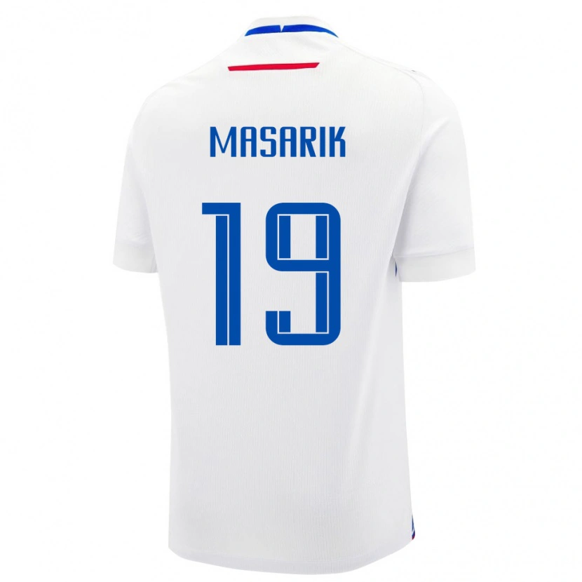 Danxen Dámské Slovensko Marian Masarik #19 Bílá Modrá Daleko Hráčské Dresy 26-28 Dres
