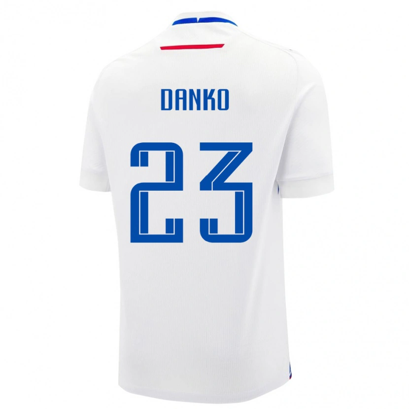 Danxen Dámské Slovensko Adam Danko #23 Bílá Modrá Daleko Hráčské Dresy 26-28 Dres