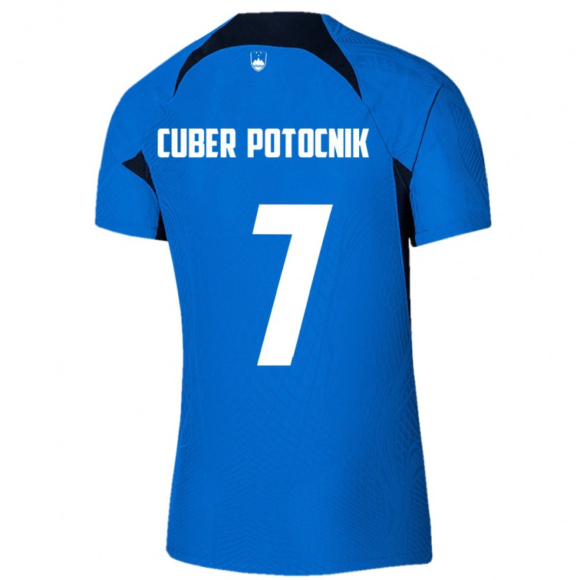 Danxen Dámské Slovinsko Jaka Cuber Potocnik #7 Modrá Bílá Daleko Hráčské Dresy 26-28 Dres