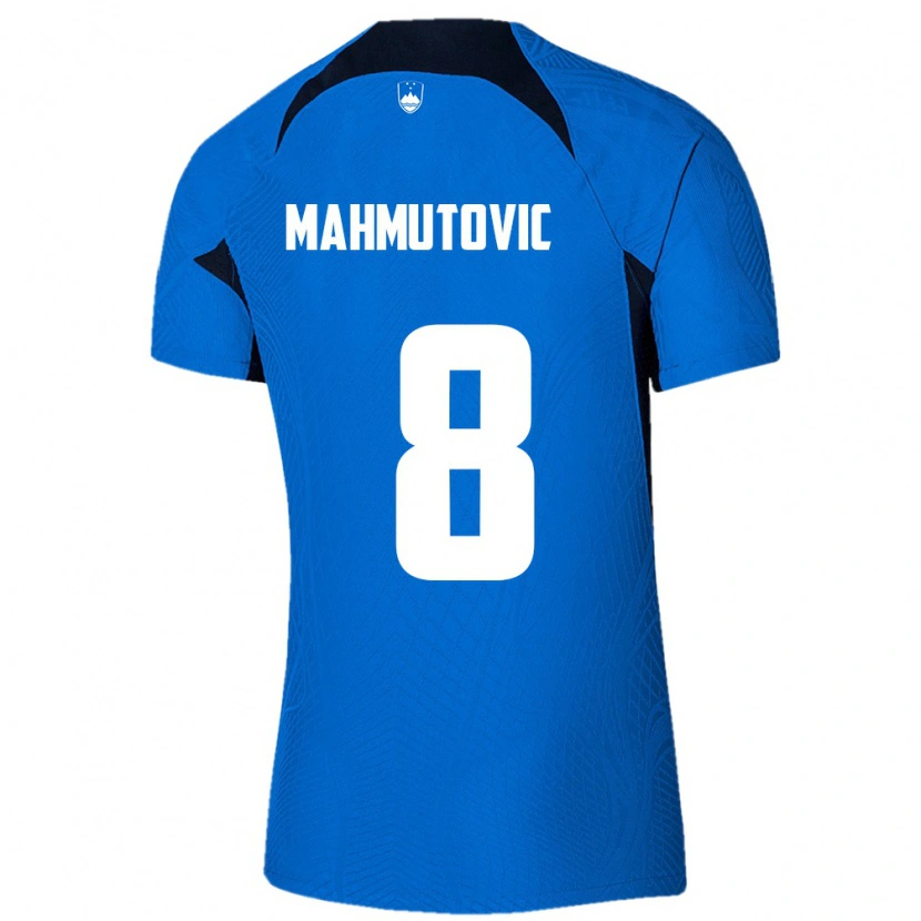 Danxen Dámské Slovinsko Malik Mahmutovic #8 Modrá Bílá Daleko Hráčské Dresy 26-28 Dres