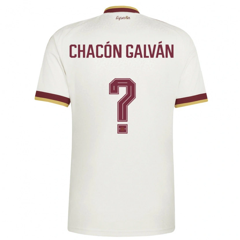 Danxen Dámské Španělsko Hugo Chacón Galván #0 Smetanová Vínová Daleko Hráčské Dresy 26-28 Dres