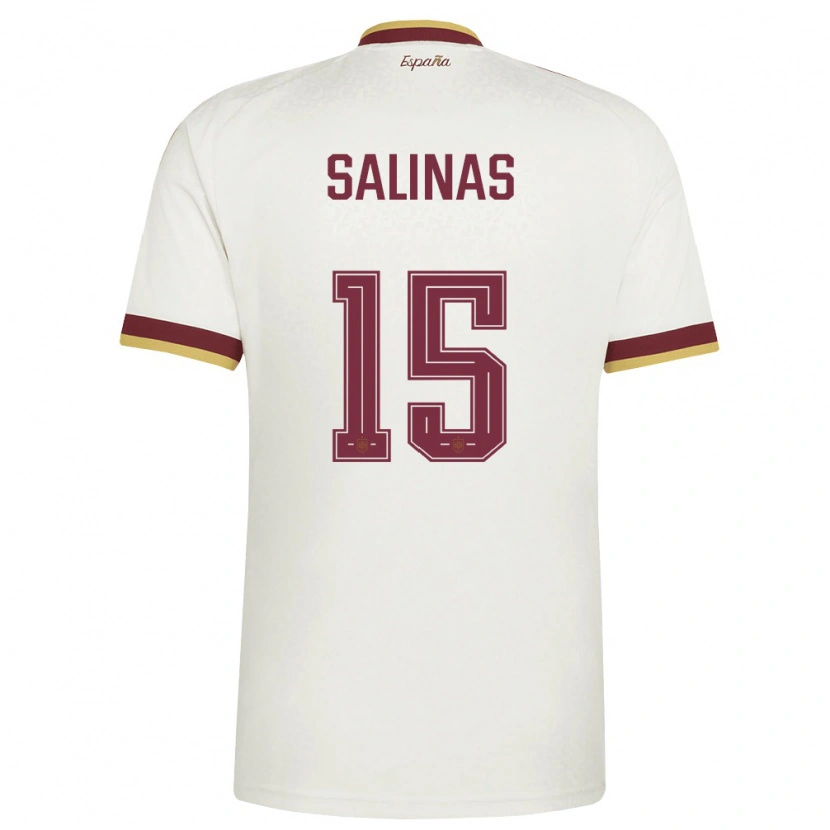Danxen Dámské Španělsko Jorge Salinas #15 Smetanová Vínová Daleko Hráčské Dresy 26-28 Dres