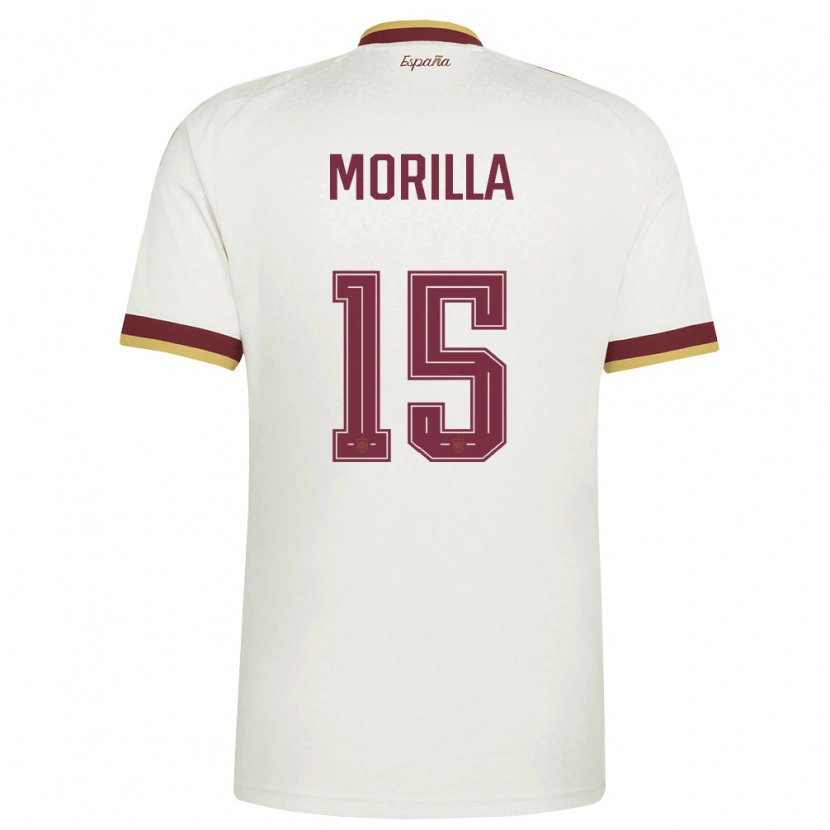 Danxen Dámské Španělsko Jairo Morilla #15 Smetanová Vínová Daleko Hráčské Dresy 26-28 Dres